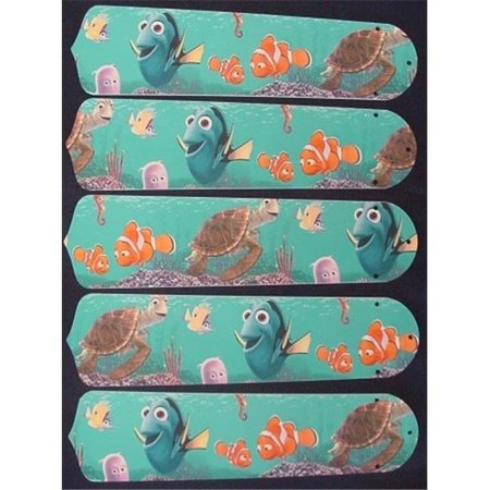 CEILING FAN DESIGNERS Ceiling Fan Designers 52SET-DIS-FN Finding Nemo 52 in. Ceiling Fan Blades Only 52SET-DIS-FN